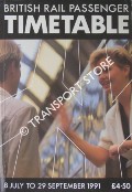 Book cover of British Rail Passenger Timetable [Great Britain] - 8 July to 29 September 1991 by British Railways